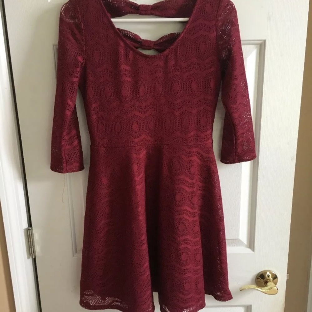 Lacy Maroon Dress